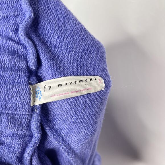 New Free People Movement Small Purple Sunny Skinny Cuffed Sweatpants Drawstring - Picture 8 of 11